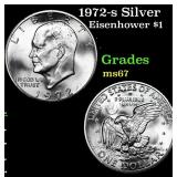 1972-s Silver Eisenhower Dollar $1 Grades GEM++ Un