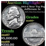 ***Auction Highlight*** 1962-d Jefferson Nickel Ne