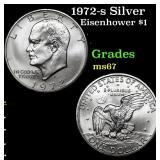 1972-s Silver Eisenhower Dollar $1 Grades GEM++ Un