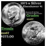 1971-s Silver Eisenhower Dollar $1 Grades GEM++ Un