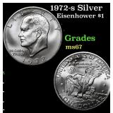 1972-s Silver Eisenhower Dollar $1 Grades GEM++ Un