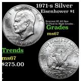 1971-s Silver Eisenhower Dollar $1 Grades GEM++ Un
