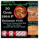 BU Shotgun Lincoln 1c roll, 1964-p 50 pcs Dunbar W