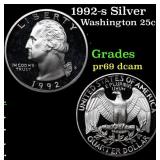 1992-s Silver Proof Washington Quarter 25c Grades