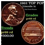 1962 Proof Lincoln Cent TOP POP! 1c Graded pr69 rd