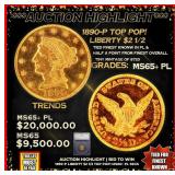 ***Major Highlight*** 1890-p Gold Liberty Quarter