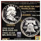 ***Major Highlight*** 1955 Proof Franklin Half Dol