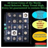 20 Great Coins of the World, hand selected, many t