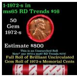 BU Shotgun Lincoln 1c roll, 1972-s 50 pcs Dunbar W