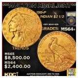 ***Major Highlight*** 1911-p Gold Indian Quarter E