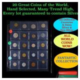 20 Great Coins of the World, hand selected, many t