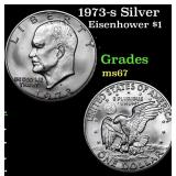 1973-s Silver Eisenhower Dollar $1 Grades GEM++ Un