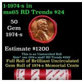 BU Shotgun Lincoln 1c roll, 1974-s 50 pcs Dunbar W