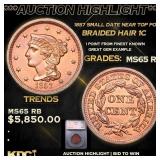 ***Auction Highlight*** 1857 Small date Braided Ha