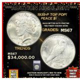 ***Major Highlight*** 1935-p Peace Dollar TOP POP!