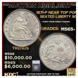 ***Major Highlight*** 1871-p Seated Half Dollar Ne