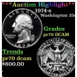***Auction Highlight*** 1974-s Proof Washington Qu