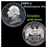 1980-s Proof Washington Quarter 25c Grades GEM++ P