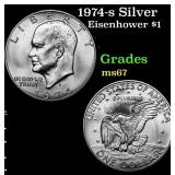 1974-s Silver Eisenhower Dollar $1 Grades GEM++ Un