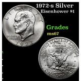 1972-s Silver Eisenhower Dollar $1 Grades GEM++ Un