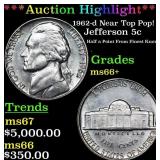 ***Auction Highlight*** 1962-d Jefferson Nickel Ne
