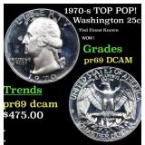 1970-s Proof Washington Quarter TOP POP! 25c Grade