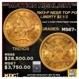 ***Major Highlight*** 1903-p Gold Liberty Quarter