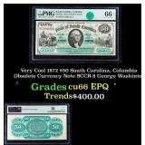Very Cool 1872 $50 South Carolina, Columbia Obsole