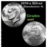 1976-s Silver Eisenhower Dollar $1 Grades GEM++ Un