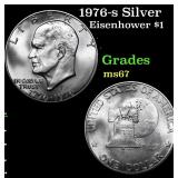 1976-s Silver Eisenhower Dollar $1 Grades GEM++ Un