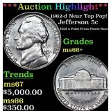 ***Auction Highlight*** 1962-d Jefferson Nickel Ne