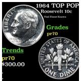 1964 Proof Roosevelt Dime TOP POP! 10c Graded pr70