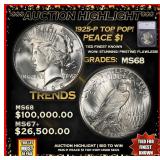 ***Major Highlight*** 1925-p Peace Dollar TOP POP!
