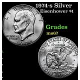 1974-s Silver Eisenhower Dollar $1 Grades GEM++ Un