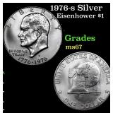 1976-s Silver Eisenhower Dollar $1 Grades GEM++ Un