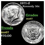 1971-d Kennedy Half Dollar 50c Grades GEM++ Unc