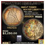 ***Major Highlight*** 1860-p Seated Liberty Dime T