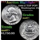 ***Auction Highlight*** 1986-d Washington Quarter