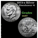 1973-s Silver Eisenhower Dollar $1 Grades GEM++ Un
