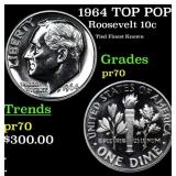 1964 Proof Roosevelt Dime TOP POP! 10c Graded pr70