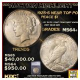***Major Highlight*** 1925-s Peace Dollar Near Top