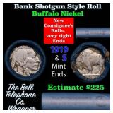 Buffalo Nickel Shotgun Roll in Old Bank Style 