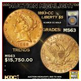 ***Major Highlight*** 1893-cc Gold Liberty Half Ea