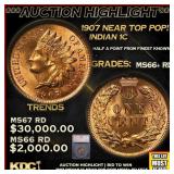 ***Major Highlight*** 1907 Indian Cent Near Top Po