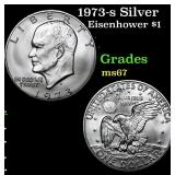 1973-s Silver Eisenhower Dollar $1 Grades GEM++ Un