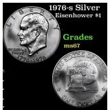 1976-s Silver Eisenhower Dollar $1 Grades GEM++ Un