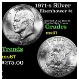 1971-s Silver Eisenhower Dollar $1 Grades GEM++ Un