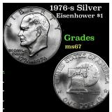 1976-s Silver Eisenhower Dollar $1 Grades GEM++ Un