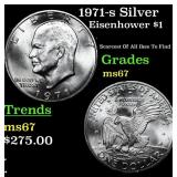 1971-s Silver Eisenhower Dollar $1 Grades GEM++ Un