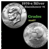 1976-s Silver Eisenhower Dollar $1 Grades GEM++ Un